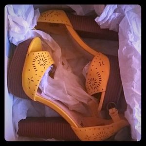 Yellow Platform Sandals
